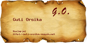 Guti Orsika névjegykártya
